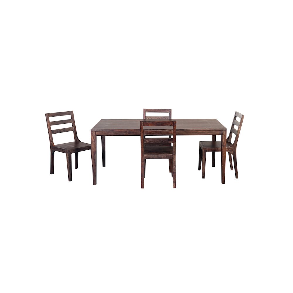 Porter Designs Fall River Solid Sheesham Wood Dining Table, Gray. Picture 5