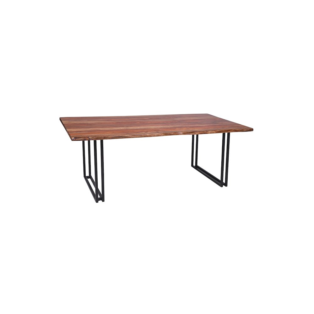 Porter Designs Manzanita Live Edge Solid Sheesham Wood Dining Table, Brown. Picture 3