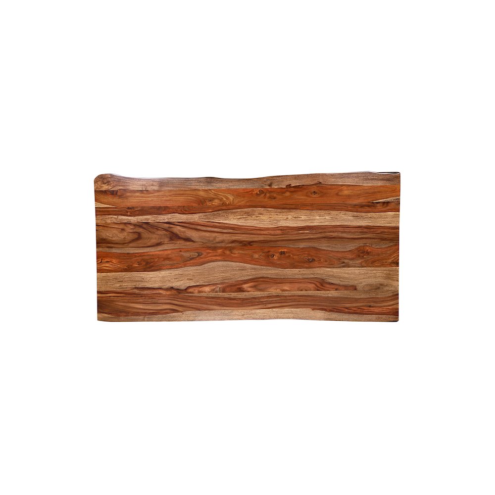 Porter Designs Manzanita Live Edge Solid Sheesham Wood Dining Table, Brown. Picture 4