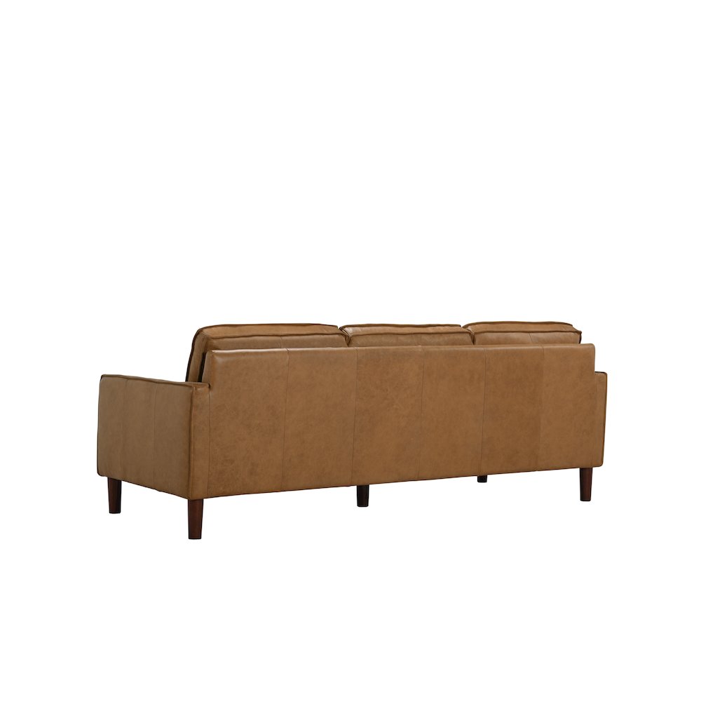 Soria Top-Grain Leather Sofa, Brown. Picture 7