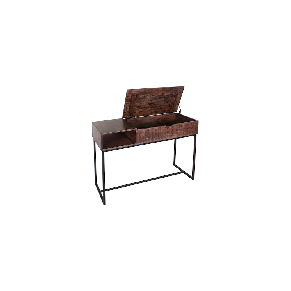 Porter Designs Lakewood Solid Acacia Wood Console Table, Brown. Picture 8