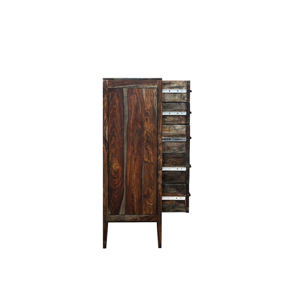Porter Designs Fall River Solid Sheesham Wood Chest, Gray. Picture 6