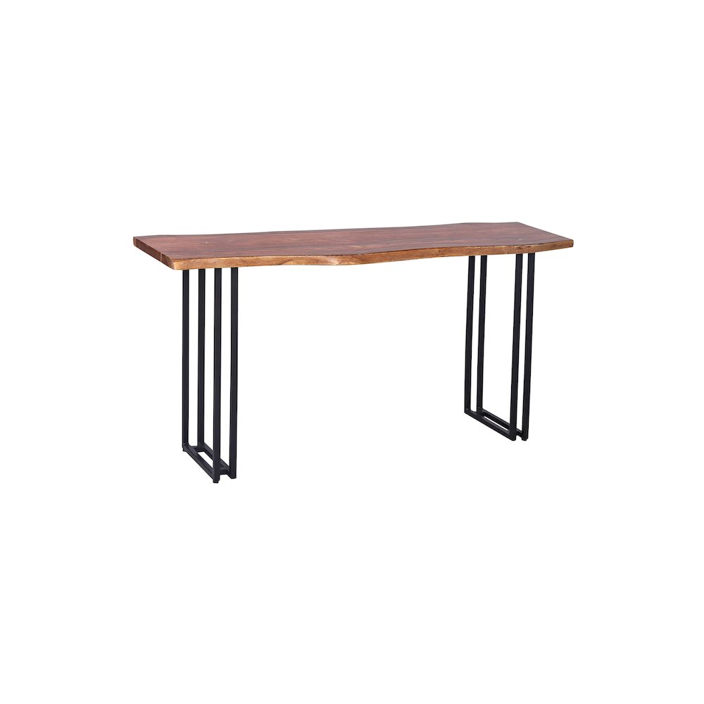 Porter Designs Manzanita Live Edge Solid Sheesham Wood Console Table, Brown. Picture 1