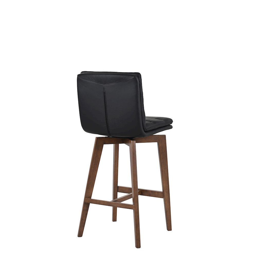 Castor Genuine Leather Counter Chair, Gray. Picture 4