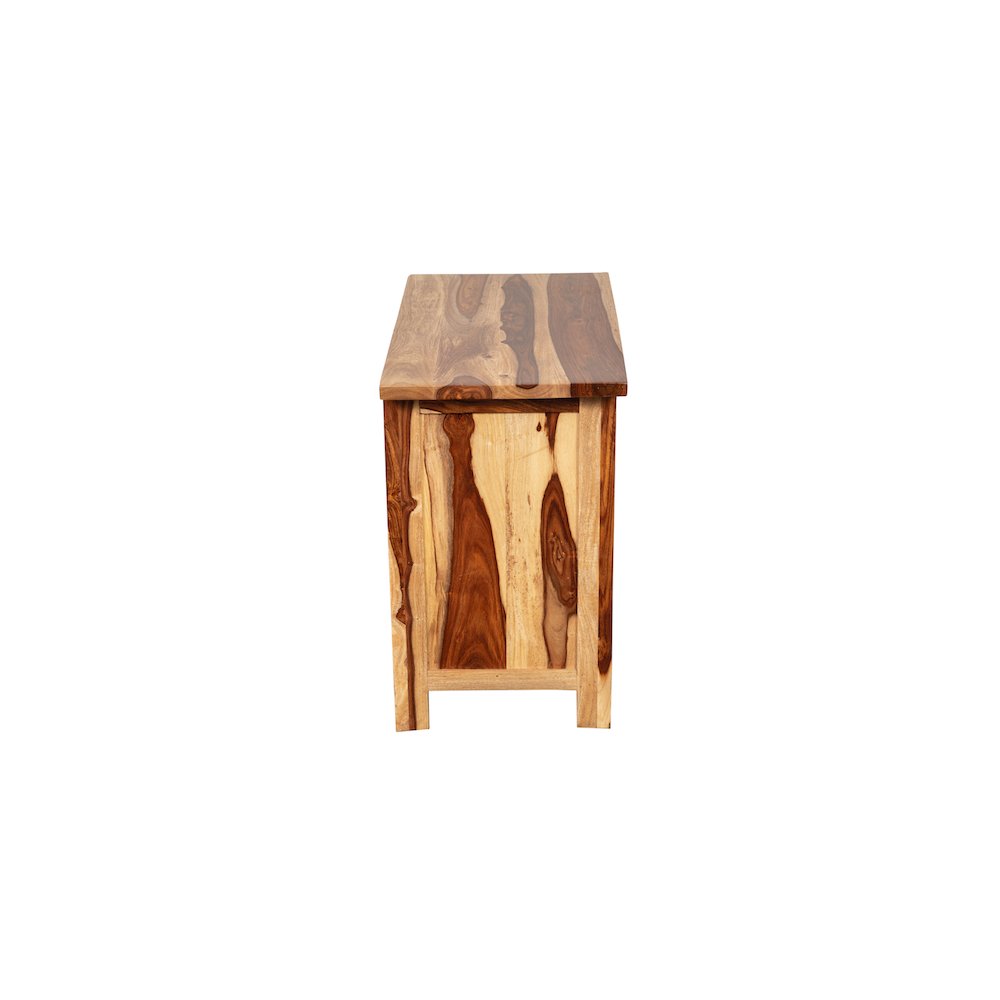 Porter Designs Kalispell Solid Sheesham Wood Nightstand, Natural. Picture 4