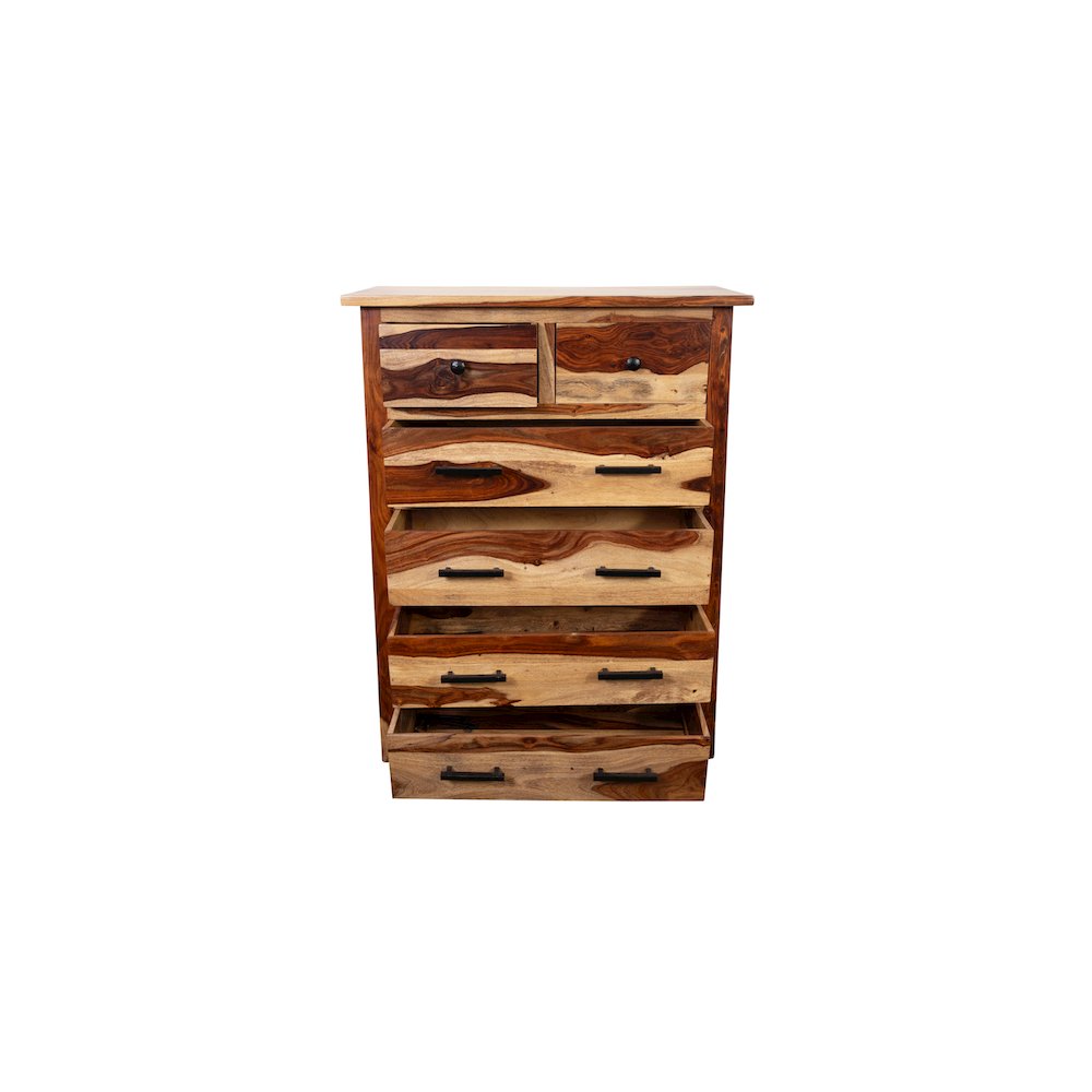 Porter Designs Kalispell Solid Sheesham Wood Chest, Natural. Picture 6