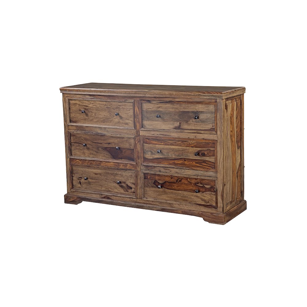 Porter Designs Taos Solid Sheesham Wood Dresser, Brown. Picture 1