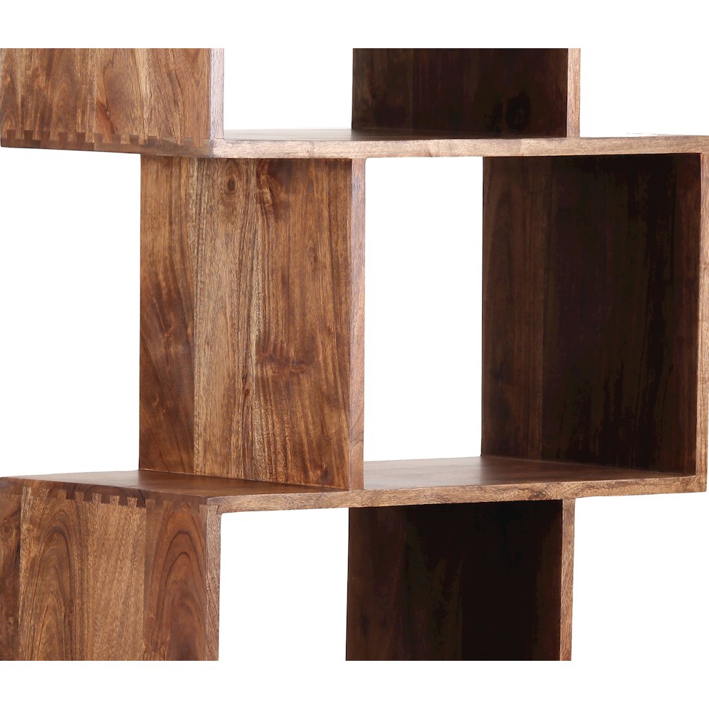 Porter Designs Portola Solid Acacia Wood Bookcase, Brown. Picture 6