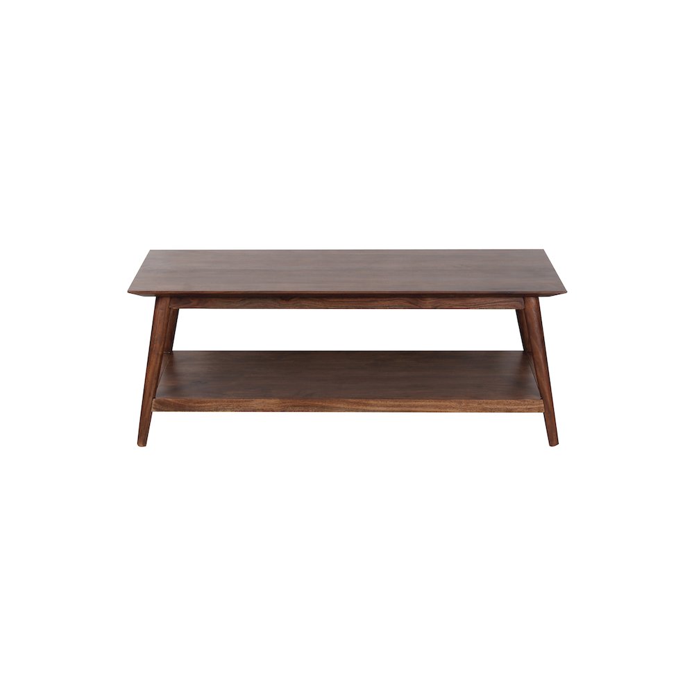 Porter Designs Portola Solid Acacia Wood Coffee Table, Brown. Picture 2