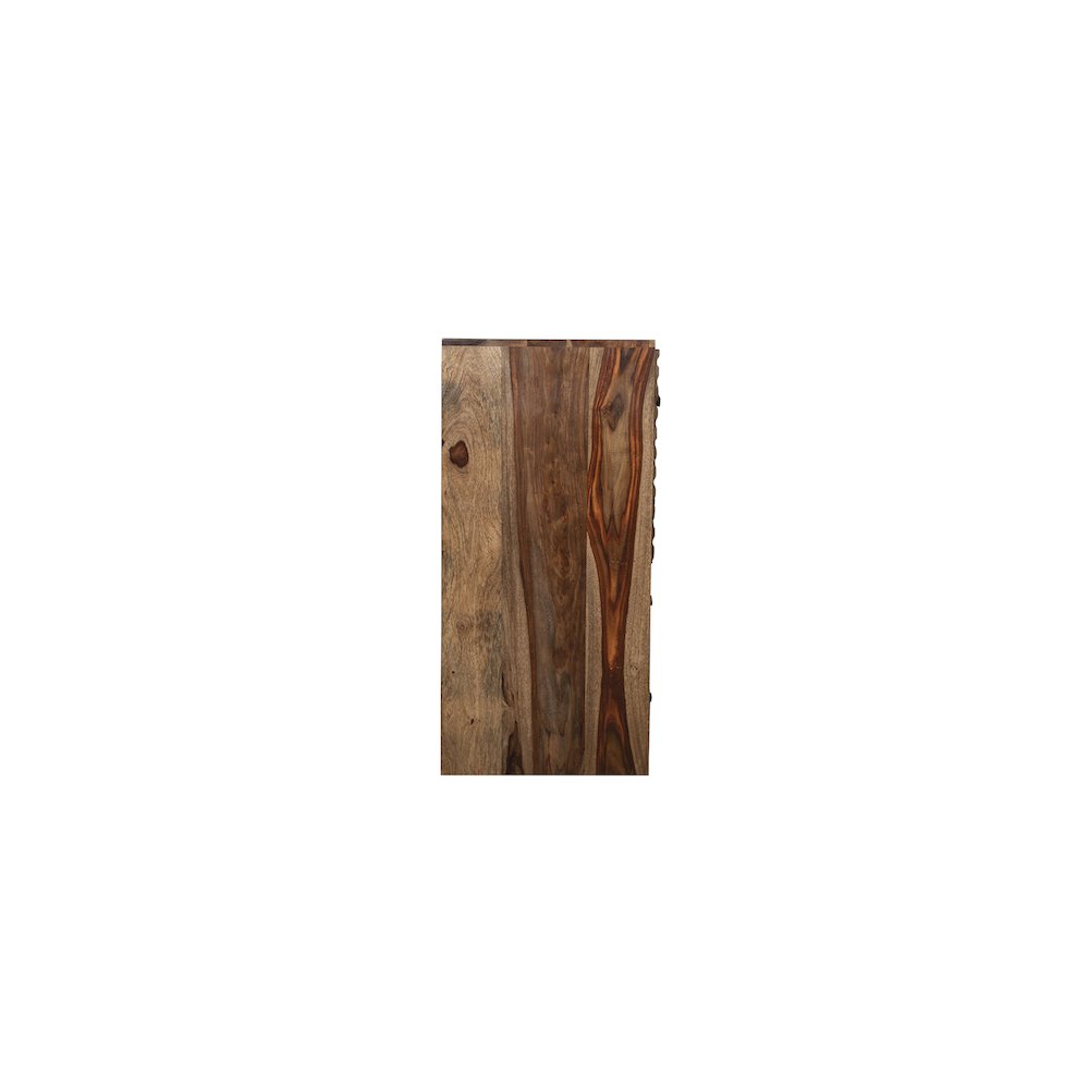 Porter Designs Waves Solid Sheesham Wood Chest, Brown. Picture 9