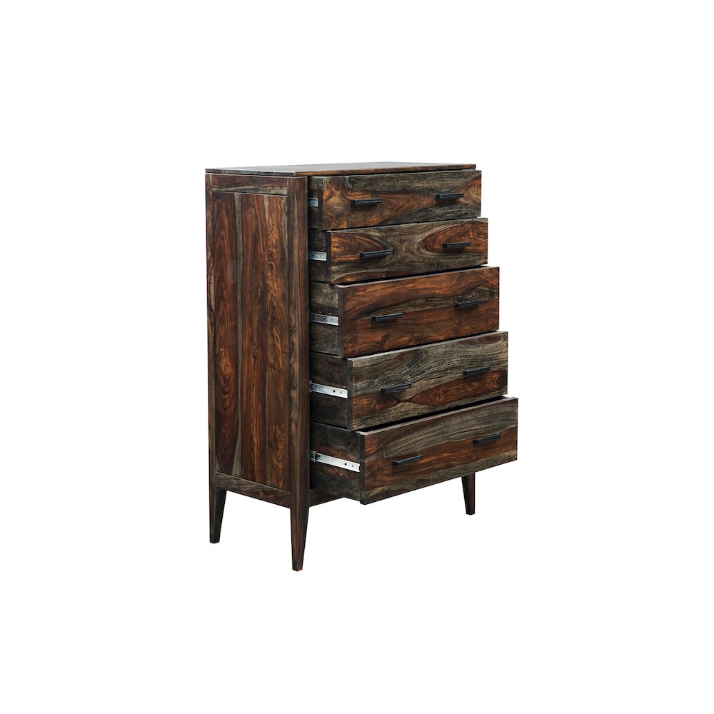 Porter Designs Fall River Solid Sheesham Wood Chest, Gray. Picture 7
