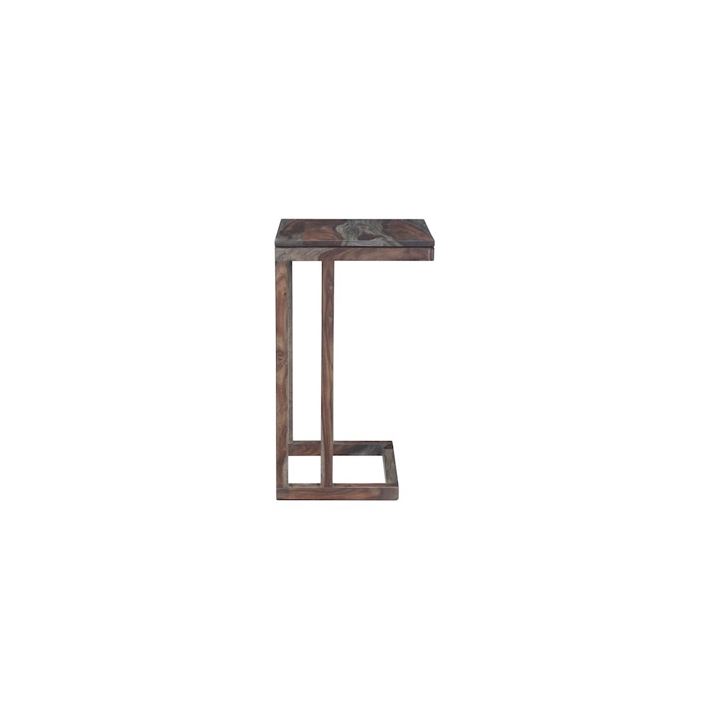 Porter Designs Fall River Solid Sheesham Wood End Table, Gray (Set of 2). Picture 3
