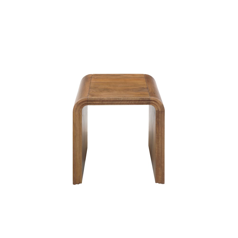Palencia Solid Mango Wood End Table, Natural. Picture 2