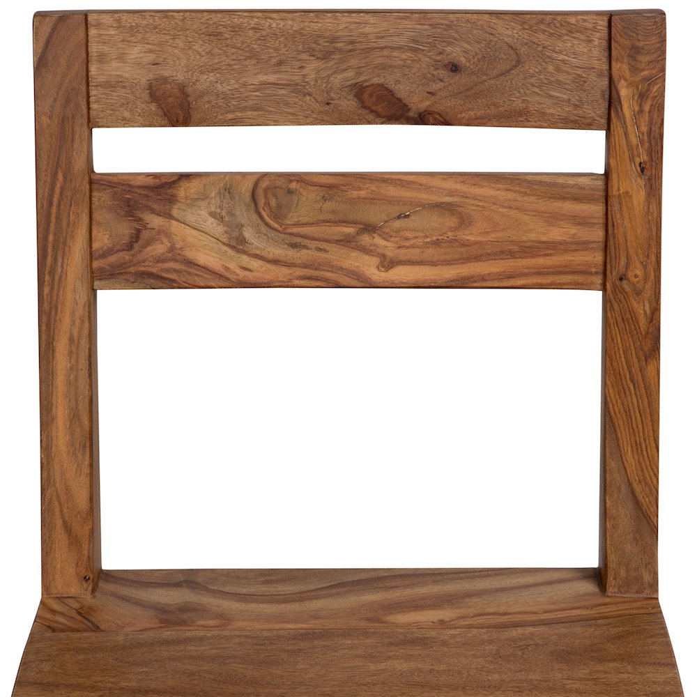 Urban Solid Sheesham Wood 24" Counter Height Dining Chair, Natural (Set of 2). Picture 10