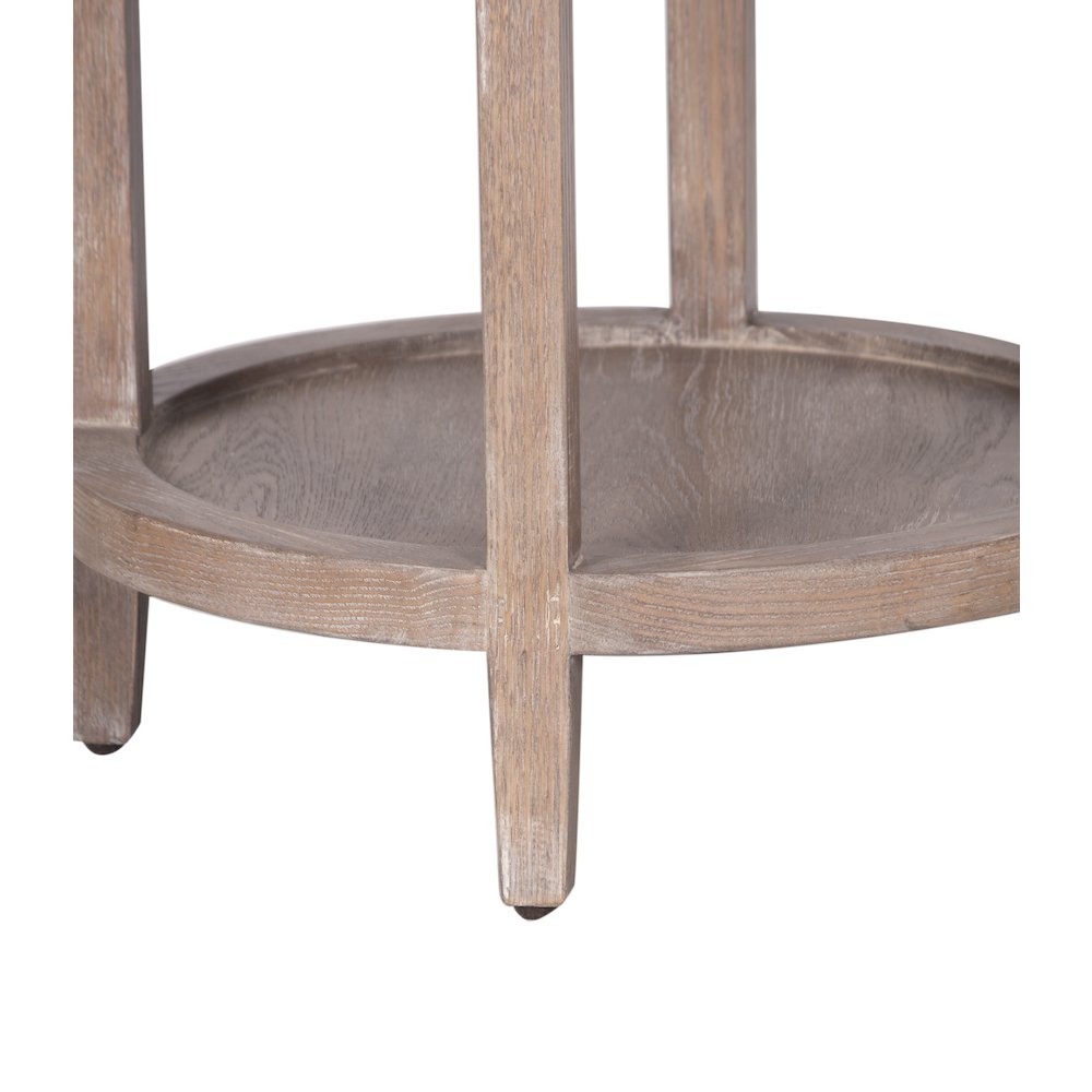 Lowell Solid White Oak Wood End Table, Brown. Picture 5