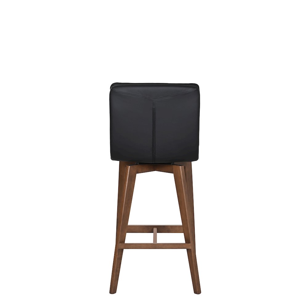 Castor Genuine Leather Counter Chair, Gray. Picture 5