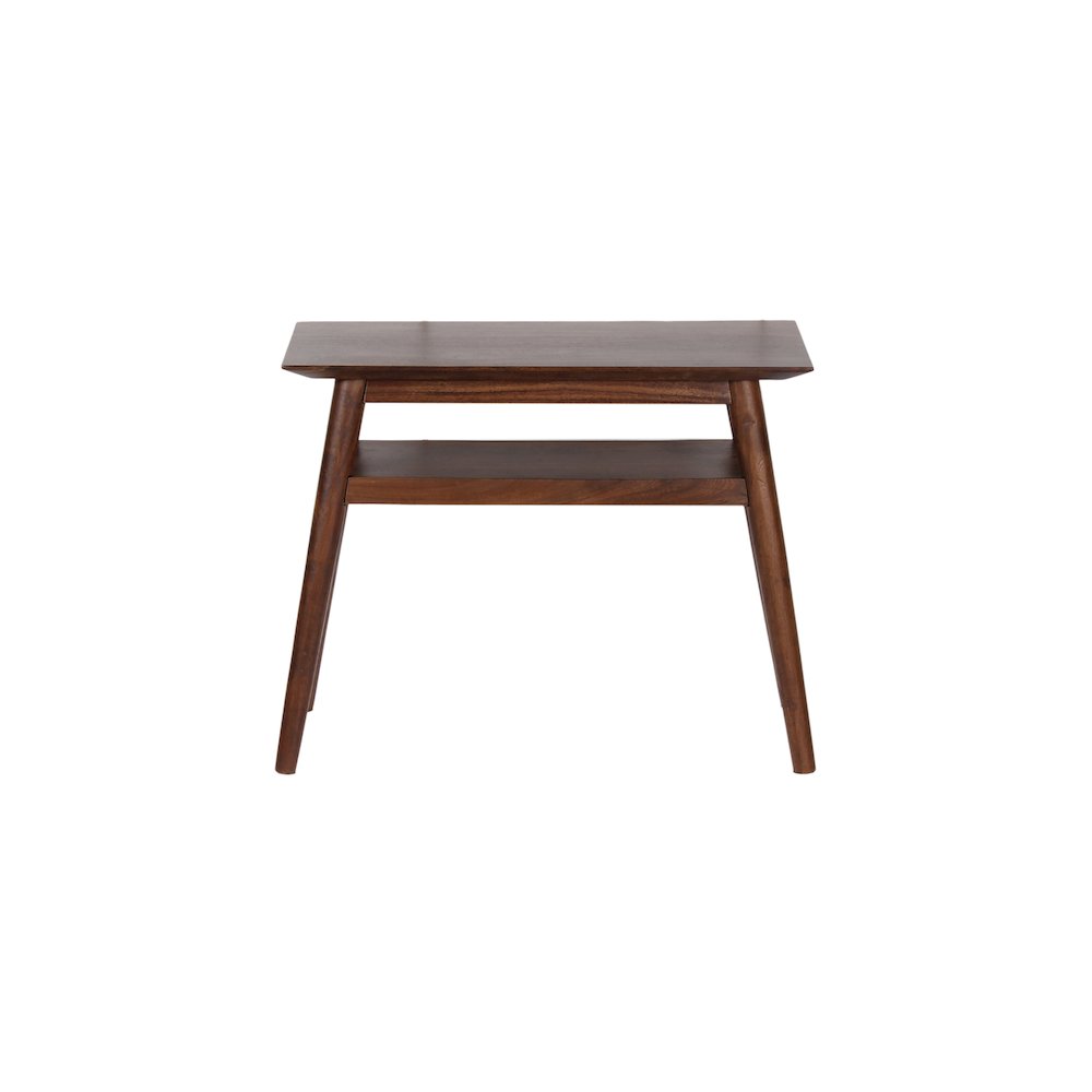 Porter Designs Portola Solid Acacia Wood End Table, Brown. Picture 2