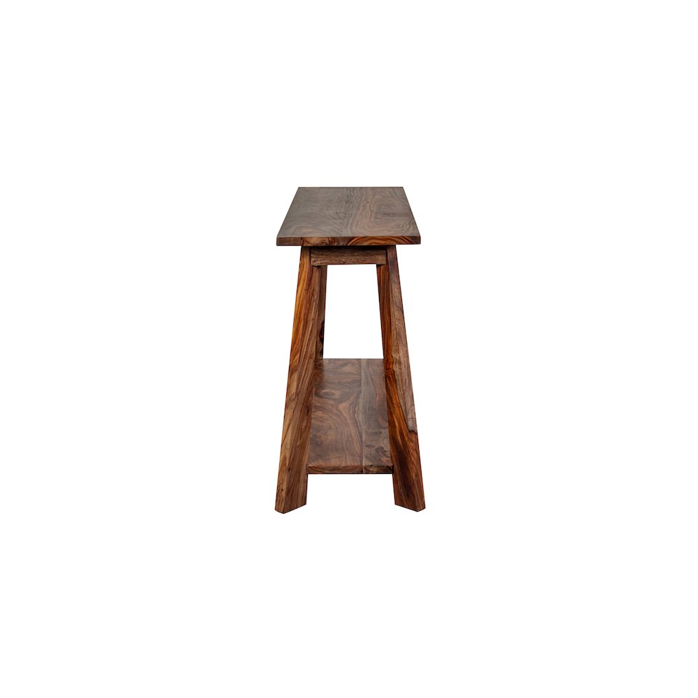 Porter Designs Kalispell Solid Sheesham Wood Console Table, Brown. Picture 3