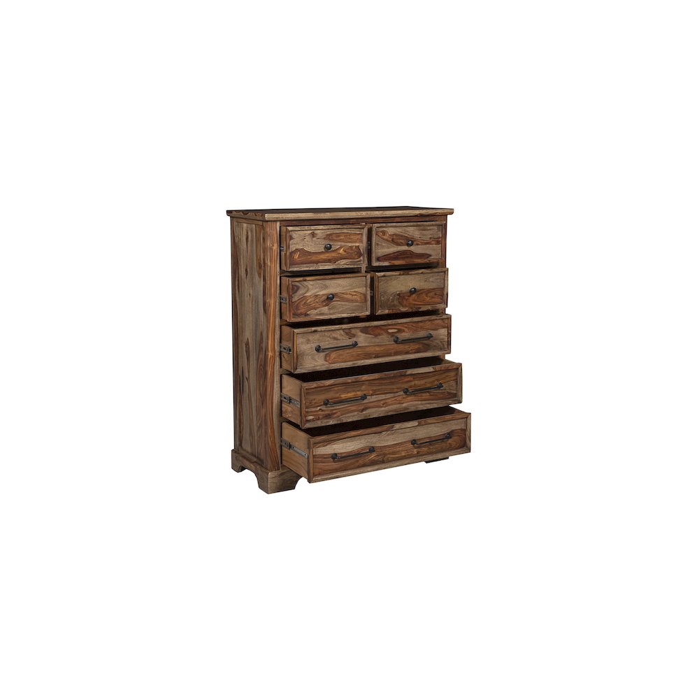 Porter Designs Crossroads Solid Sheesham Wood Chest, Brown. Picture 5