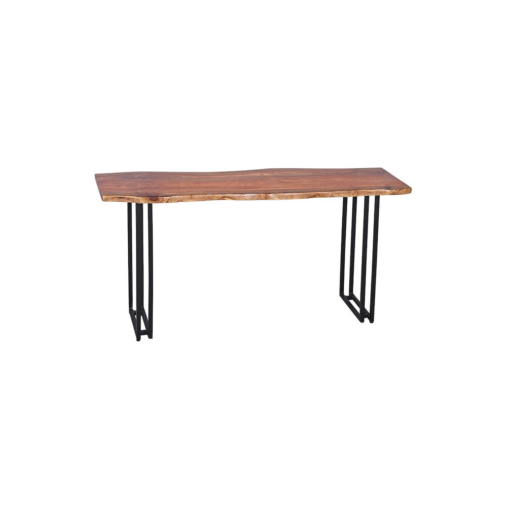 Porter Designs Manzanita Live Edge Solid Sheesham Wood Console Table, Brown. Picture 3