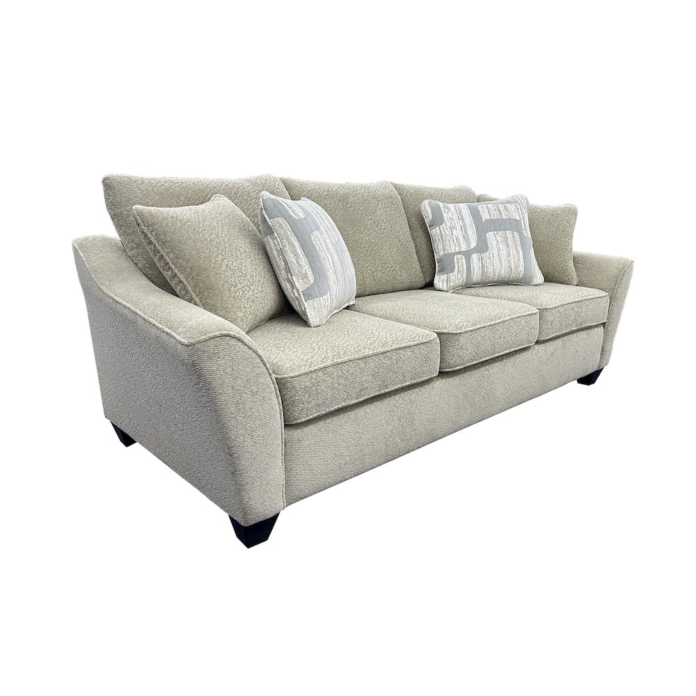 Columbia Microfiber Sofa, Cream. Picture 1