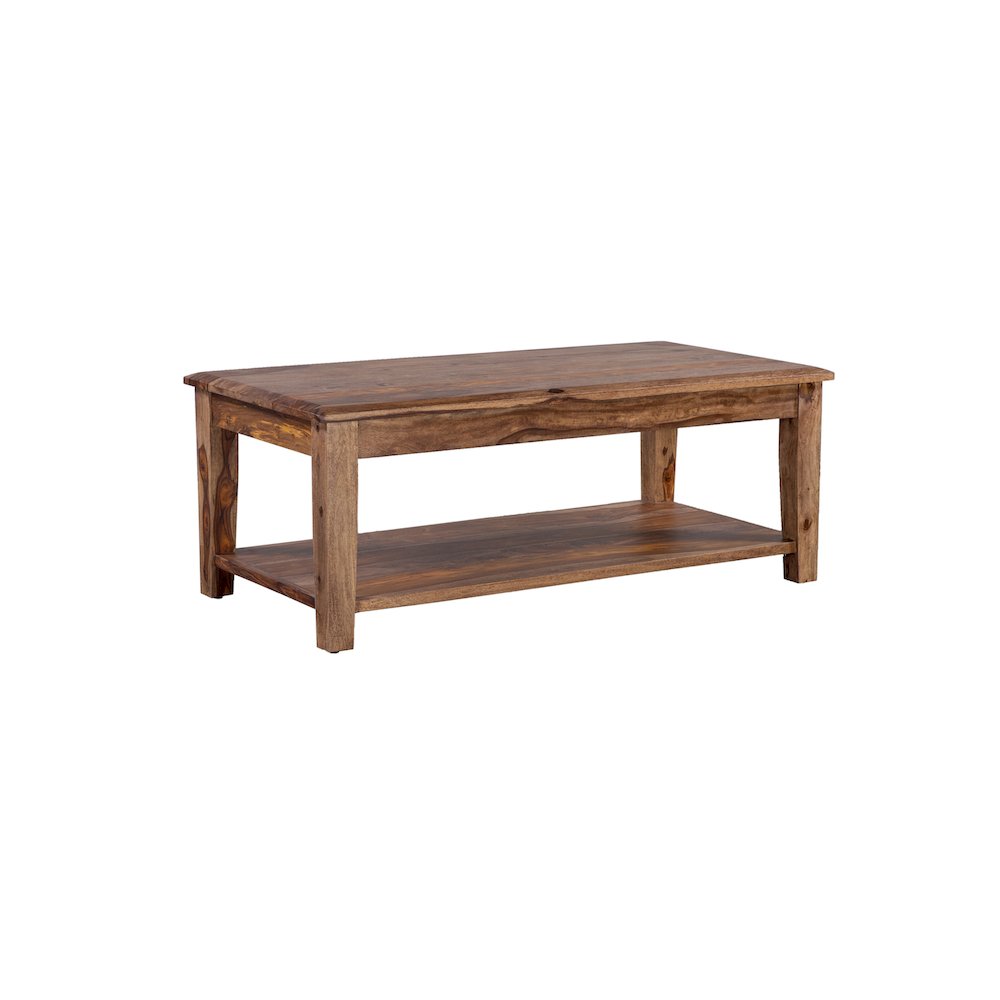 Porter Designs Sonora Solid Sheesham Wood Coffee Table, Brown. Picture 1