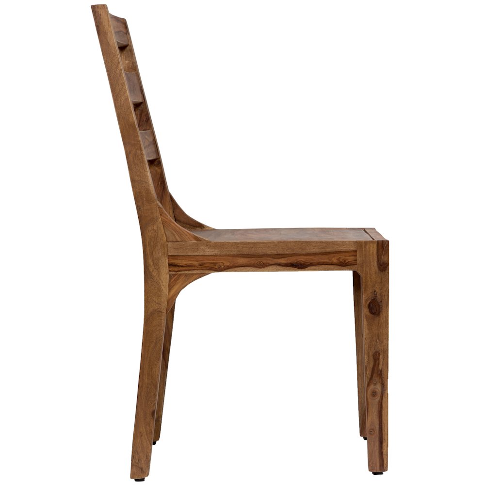 Porter Designs Urban Solid Sheesham Wood Dining Chair, Brown (Set of 2). Picture 3