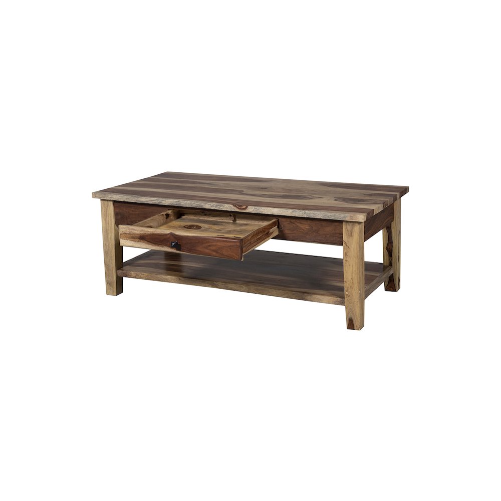 Porter Designs Taos Solid Sheesham Wood Coffee Table, Natural. Picture 8