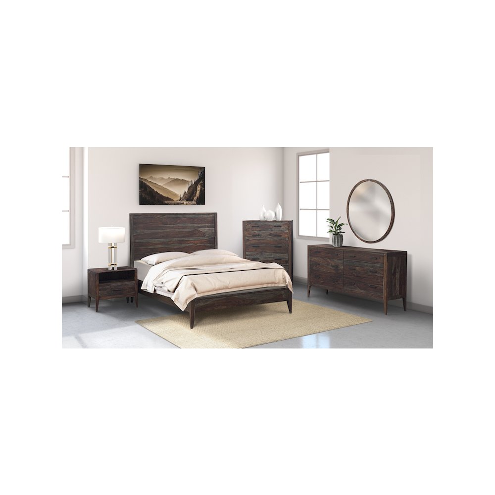 Porter Designs Fall River Solid Sheesham Wood Chest, Gray. Picture 2