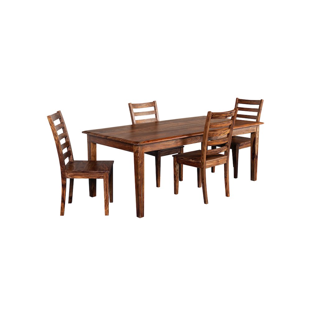 Porter Designs Sonora Solid Sheesham Wood Dining Table, Brown. Picture 6