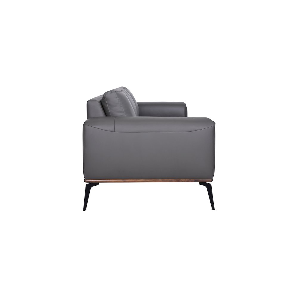 Porter Designs Pietro Top Grain Leather Sofa, Gray. Picture 4