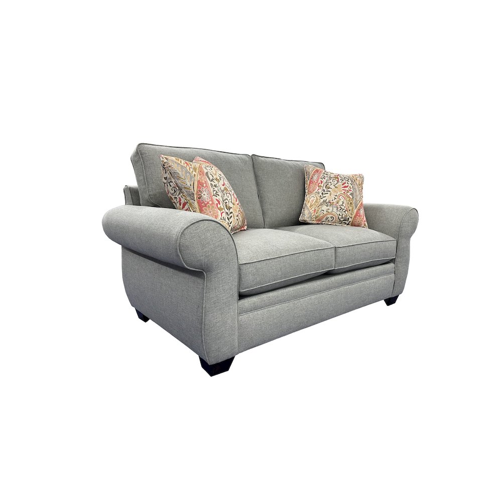 Oasis Transitional Loveseat, Gray. Picture 1