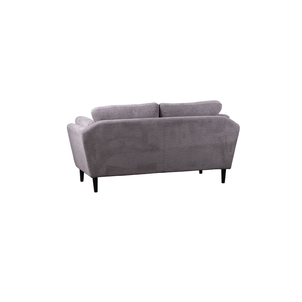 Porter Designs Marley Boucle Fabric Loveseat, Gray. Picture 3