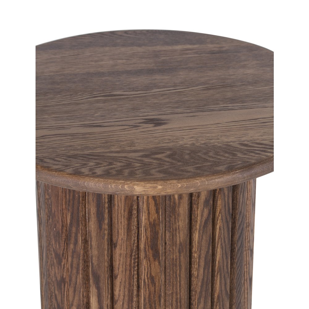 Bixby Solid Red Oak Wood End Table, Brown. Picture 4