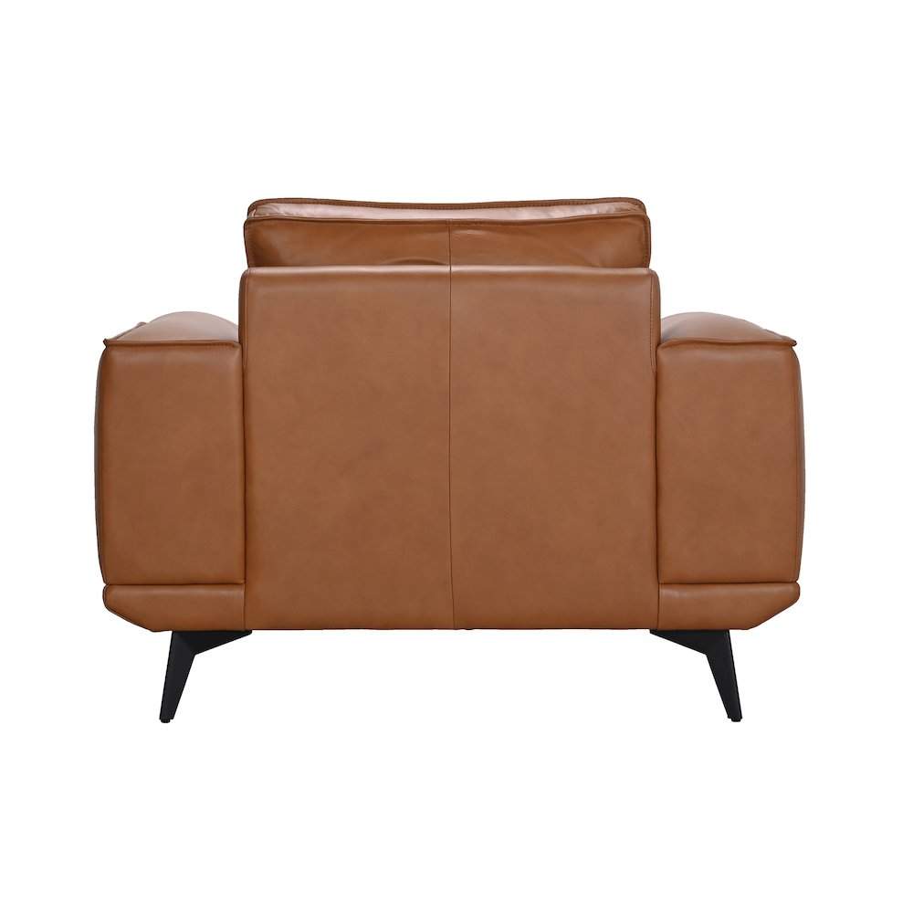Pirelli Full-Grain Leather Chair, Brown. Picture 5