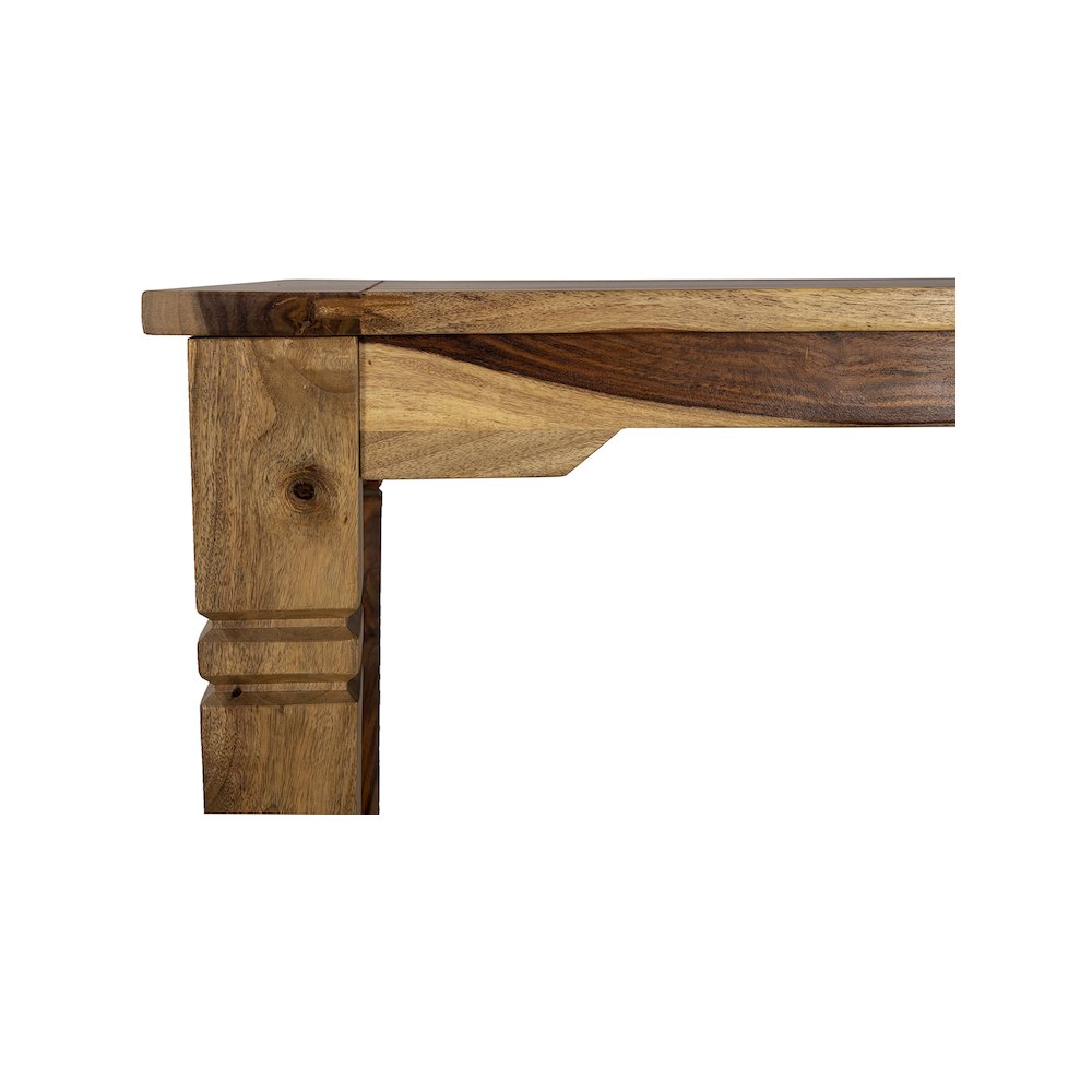 Porter Designs Taos Solid Sheesham Wood 54" Square Counter Table, Natural. Picture 11