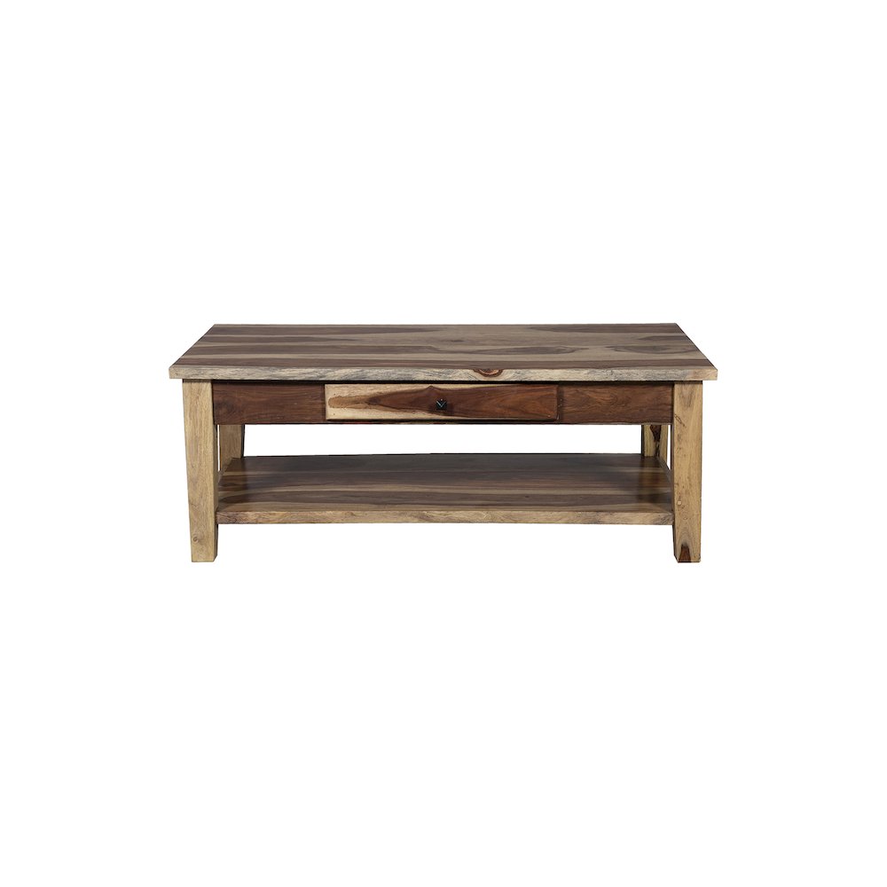 Porter Designs Taos Solid Sheesham Wood Coffee Table, Natural. Picture 2