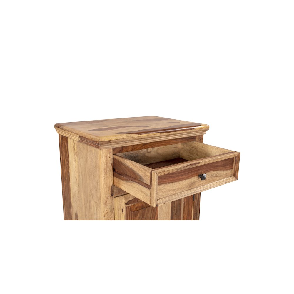 Porter Designs Taos Solid Sheesham Wood Nightstand, Natural. Picture 9