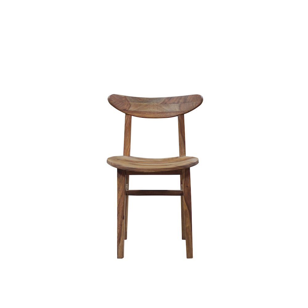 Porter Designs Fusion Solid Sheesham Wood Dining Chair, Natural (Set of 2). Picture 3