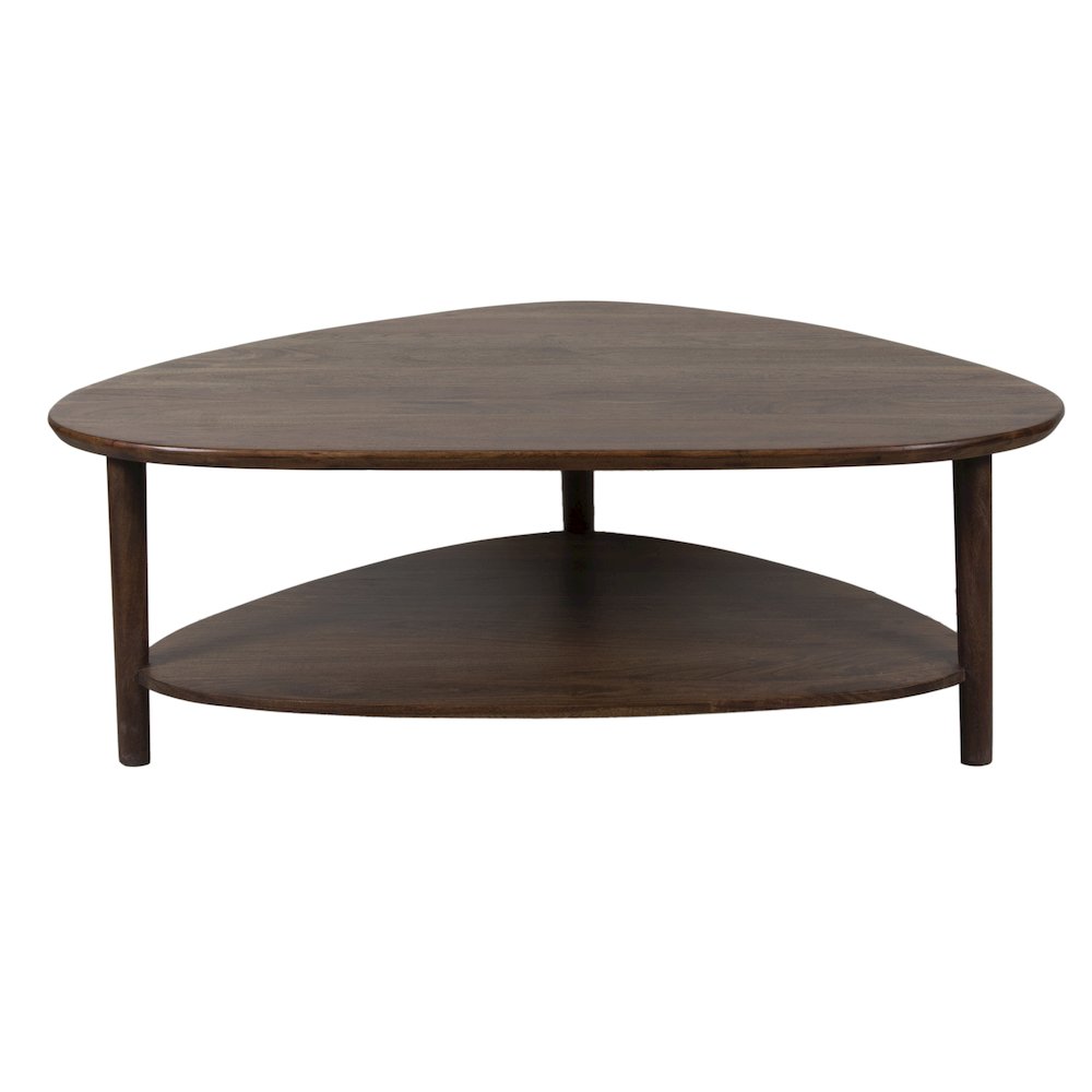 Noma Solid Acacia Wood Coffee Table, Brown. Picture 4
