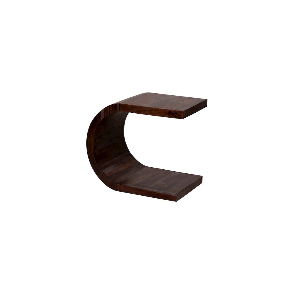 Porter Designs Ellipse Solid Acacia Wood End Table, Brown (Set of 2). Picture 1