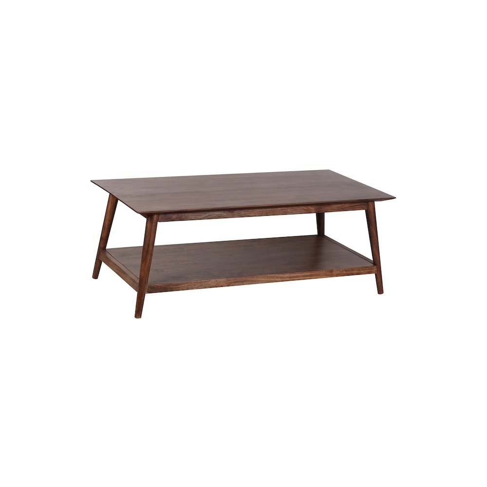 Porter Designs Portola Solid Acacia Wood Coffee Table, Brown. Picture 1