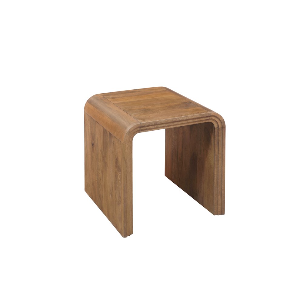Palencia Solid Mango Wood End Table, Natural. Picture 1
