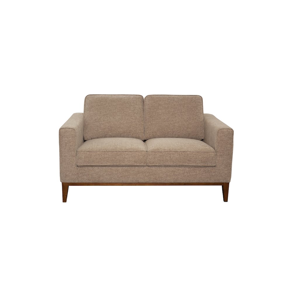 Porter Designs Annie Wood Trim Loveseat, Cream. Picture 3