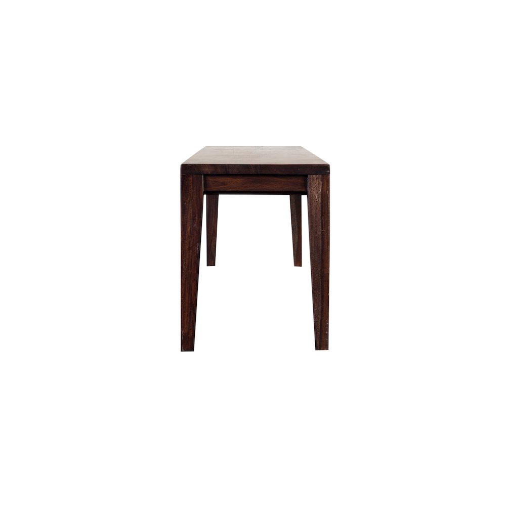 Porter Designs Fall River Solid Sheesham Wood Dining Bench, Gray. Picture 3