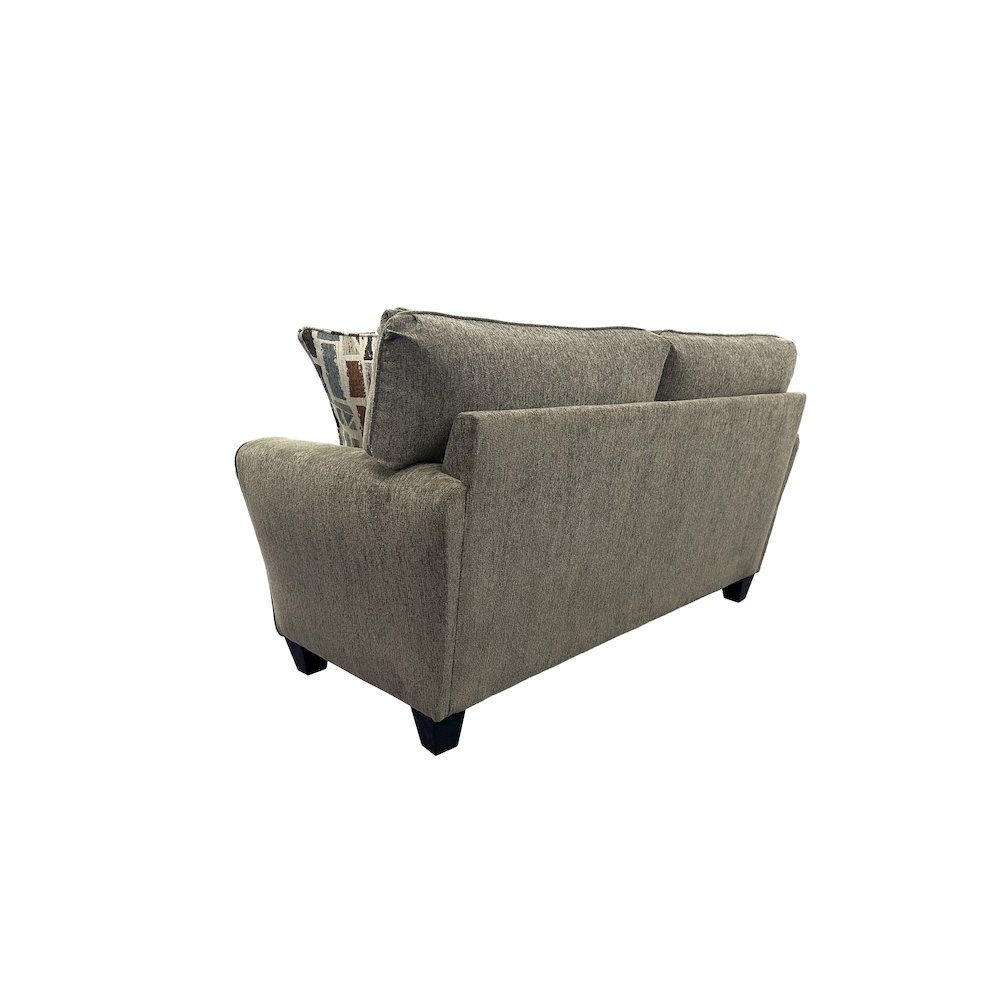 Reese Modern Upholstered Loveseat, Brown. Picture 4