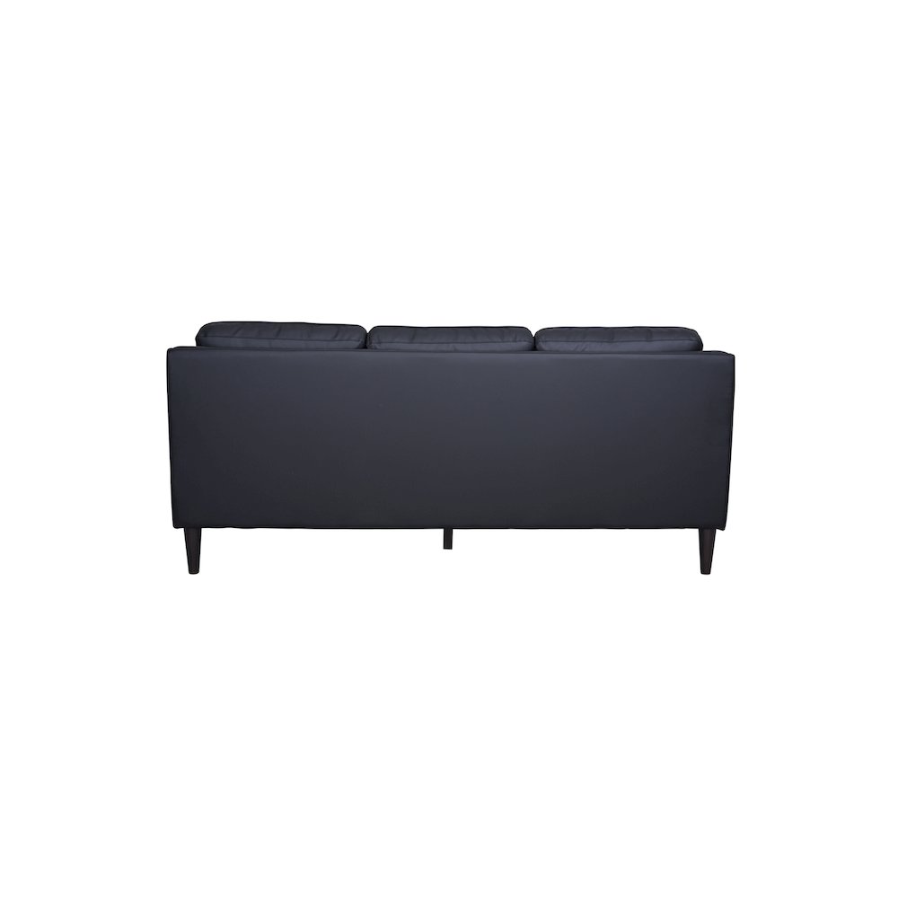Porter Designs Lazio High Quality Leather Sofa, Black. Picture 5