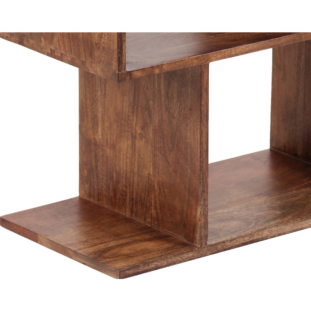 Porter Designs Portola Solid Acacia Wood Bookcase, Brown. Picture 6