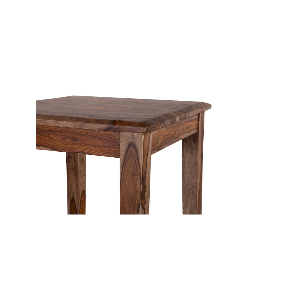 Porter Designs Sonora Solid Sheesham Wood End Table, Brown. Picture 5