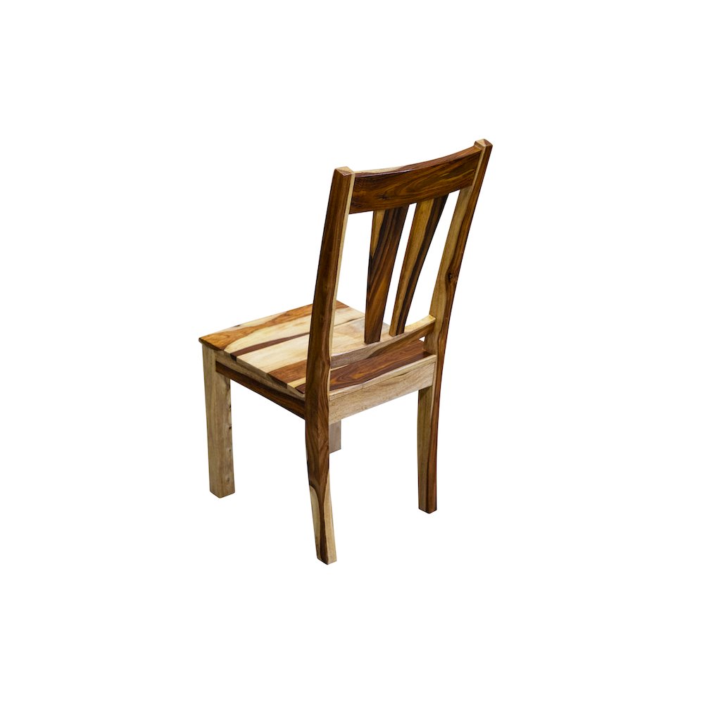 Porter Designs Kalispell Solid Sheesham Wood Dining Chair, Natural (Set of 2). Picture 8